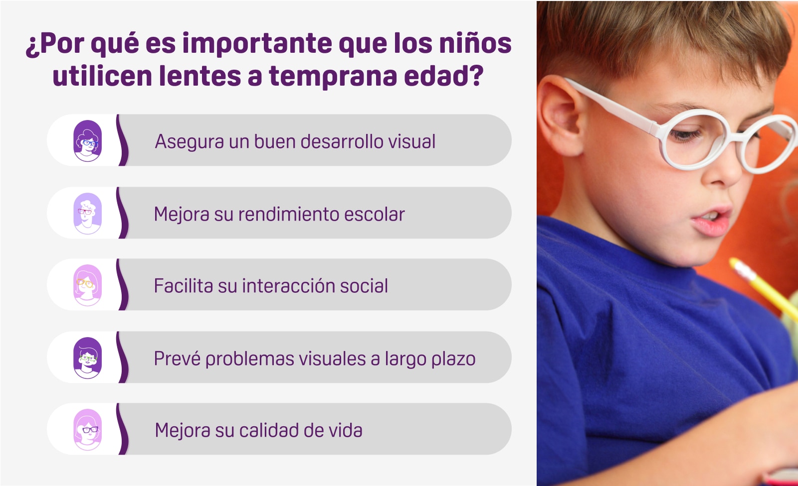 ¿Por que es importante que los niños usen lentes?